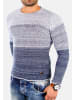 RESLAD Strickpullover Colorblock in indigoblau