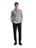 Marc O'Polo Langarm-Poloshirt Piqué regular in Medium Grey