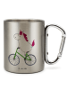 Mr. & Mrs. Panda Campingtasse Einhorn Radfahrer ohne Spruch in Silber