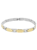 Adeliás Unisex Armband – Gliederarmband aus Edelstahl 23 cm in silber