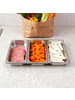 relaxdays 6 x Gastro-Behälter GN 1/3 in Silber - (B)32,5 x (H)6,5 x (T)17,6 cm