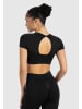 SMILODOX Crop Shirt Soheli in Schwarz