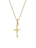 Elli Halskette 925 Sterling Silber Kreuz in Gold