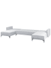 Beliani 3-tlg Modulsofa ABERDEEN in Grau/Schwarz