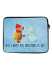 Mr. & Mrs. Panda Laptop Tasche Nachtfalter Schneemann mit Spruch in Eisblau