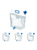 relaxdays 4 x Wasserkanister in Transparent/ Blau - 10 l