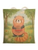 Mr. & Mrs. Panda shopping bag Roter Panda Design ohne Spruch in Weiß