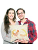 Mr. & Mrs. Panda Kissen 40x40 Huhn Stolz ohne Spruch in Vintage