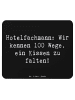 Mr. & Mrs. Panda Mauspad Spruch Hotelfachmann Kissen mit Spruch in Schwarz