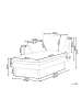 Beliani Chaiselongue YERRES in Grau/Schwarz - (W) 168 x (H) 79 x (L) 87 cm
