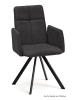 58 aufm Kessel ARMLEHNSTUHL drehbar (8er-Set) Desha 52x92x60 Schwarz/Anthrazit