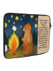 Mr. & Mrs. Panda Laptop Sleeve Bär & Marienkäfer Lagerfeuer Desi... in Weiß