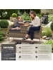 tectake Rattan-Gartensitzbank, 2-Sitzer, 133 x 63 x 84 cm, 6-cm-Polster