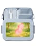 Mr. & Mrs. Panda Lunch Box Axolotl Tanzen Design ohne Spruch in Blau Pastell
