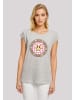 F4NT4STIC T-Shirt Muttertag super müde Mama Retro Blumen in grau meliert