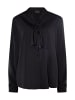 faina Damen Schluppenbluse in Schwarz