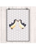 Mr. & Mrs. Panda Kunstdruck Pinguin Liebe ohne Spruch in Grau Pastell