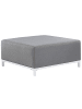 Beliani Ottomane ROVIGO in Grau/Weiß - (W) 83 x (H) 36 x (L) 83 cm