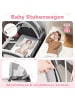 COSTWAY 5 in 1 Reisebett mit Matratze in Grau