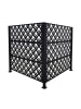 relaxdays Mülltonnenverkleidung "Diamond" in Schwarz - (B)240 x (H)120 x (T)4 cm