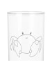 Mr. & Mrs. Panda Wasserglas Sternzeichen Krebs mit Spruch in Transparent