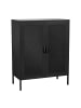 en.casa Sideboard Falköping in Schwarz (B)80cm (H)101.5cm (T)40cm (G)21kg