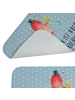 Mr. & Mrs. Panda Badteppich Hummer Weizen mit Spruch in Blau Pastell
