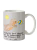 Mr. & Mrs. Panda Mug Volleyball Schmettern mit Spruch in Grau Pastell