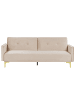 Beliani 3-Sitzer Sofa LUCAN in Beige/Gold - (W) 190 x (H) 75 x (L) 90 cm