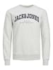 JACK & JONES Junior Sweatshirt JJECALEB VARSITY SWEAT CREW NECK JNR in white melange