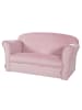 roba Lil Sofa' Kindercouch mit Armlehnen, Samtstoff Rosa