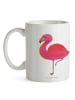 Mr. & Mrs. Panda Teetasse Flamingo Classic ohne Spruch in Weiß