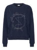 PULZ Jeans PZTABITA Logo Sweatshirt loose fit in Dark Sapphire