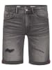 Petrol Industries Boyd Ripped Denim Shorts Flamingstone in Schwarz