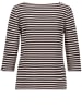 Gerry Weber T-Shirt 3/4 Arm in Schwarz/Ecru/Weiss Ringel