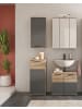 Inn.Furn Hängeschrank Eiche grau 37 x 77 cm, Badschrank mit Soft-Close, Badezimmermöbel