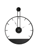 Beliani Wanduhr TAUGON in Schwarz/Braun - (W) 60 x (H) 80 x (L) 4 cm