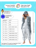 Corimori Flauschiges Manta Rochen-Kostüm für Erwachsene mit Haarreif | Kostüm Onesie in Grau
