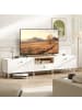 HOMCOM TV Schrank-200L x 35B x 45H cm-Weiß+Naturholz