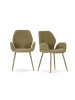 CALICOSY 2er-Set Sessel SOLA  in Grün  - (W) 57,5  x (H) 47,5  x (L) 57  cm