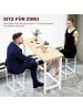 HOMCOM Bartisch in Eiche 108L x 48B x 91H cm