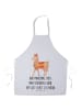 Mr. & Mrs. Panda Schürze Alpaka Stolz mit Spruch in Weiß