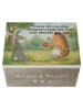 Mr. & Mrs. Panda Geschenkbox Hase Igel Design mit Spruch in Weiß