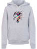 F4NT4STIC Hoodie Silhouette Bunte Blumen in grau meliert