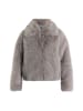 DreiMaster Damen Jacke Aus Webpelz in Grau Mauve