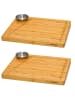 2er Set Raclettebrett Alpenschmaus mit Dipschale