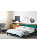 Beliani Doppelbett FITOU in Grün/Dunkler Holzfarbton - (W) 190 x (H) 87 x (L) 214 cm