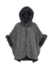 osha Damen Poncho in Dunkelgrau