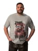Men Plus Kurzarm T-Shirt in grau melange