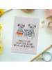 Mr. & Mrs. Panda Postkarte Koala Familie mit Spruch in Grau Pastell